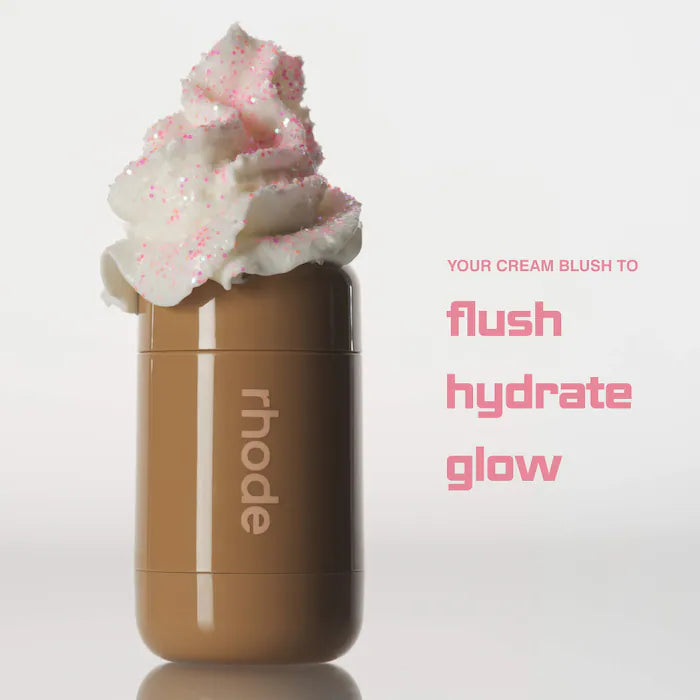 rhode 
Pocket Blush Buildable Hydrating Cream blush Color: Sprinkle - warm pearly pink
