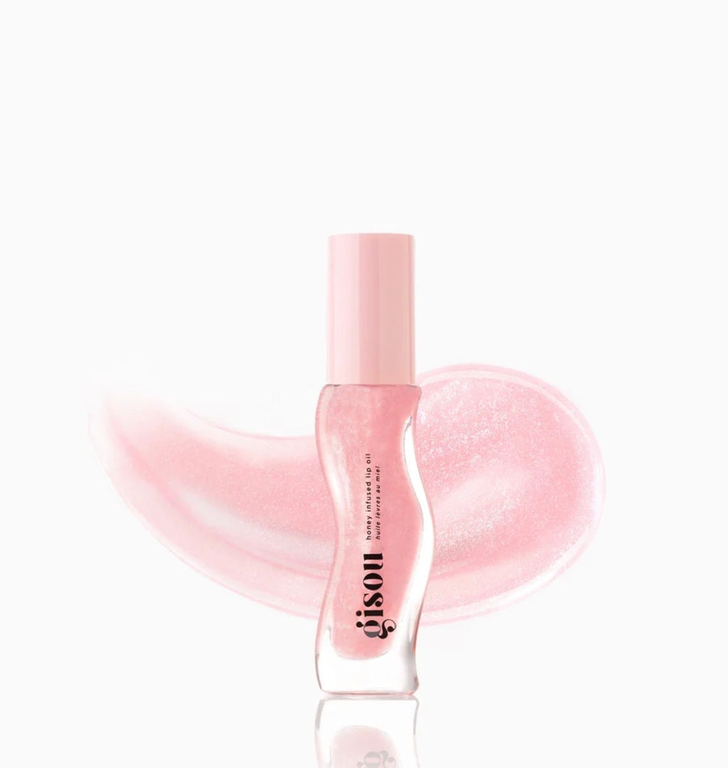 GISOU A shimmery, light pink lip oil with a sugary-sweet watermelon scent.