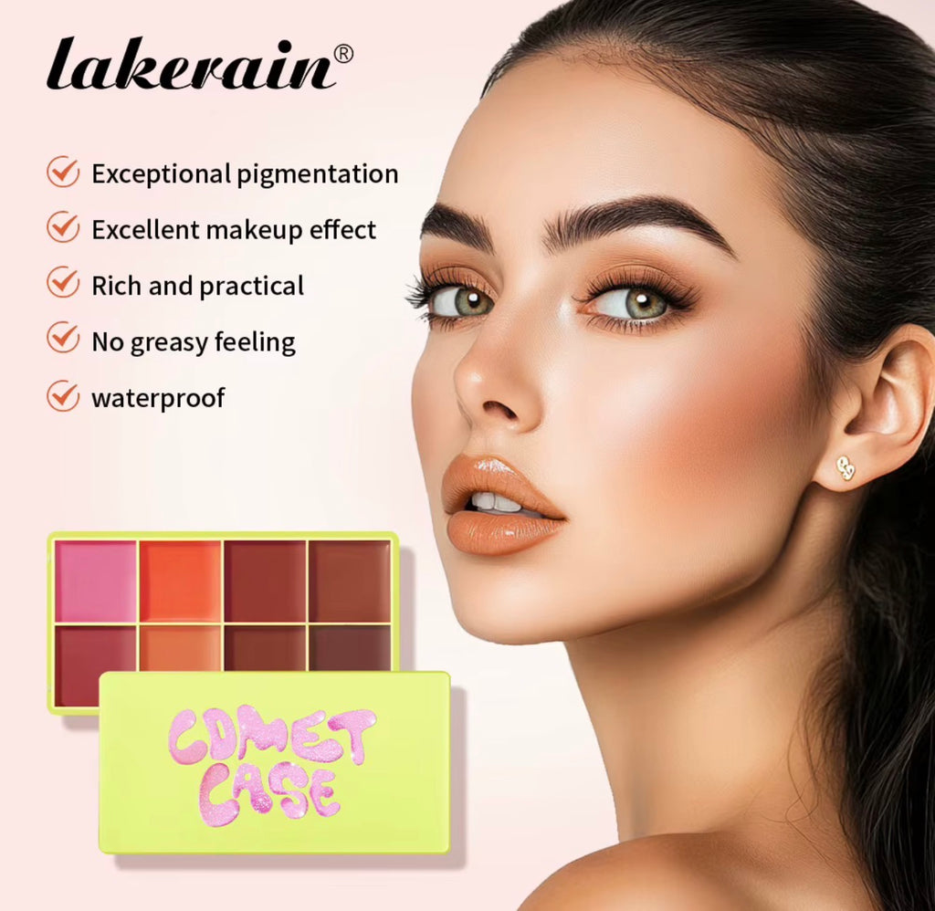 Lakerain Pigment Private Label Vegan Glow 2 in 1 Blusher Makeup Powder Cream Blush 8 Colors Highlighter Blush
Contour Palette