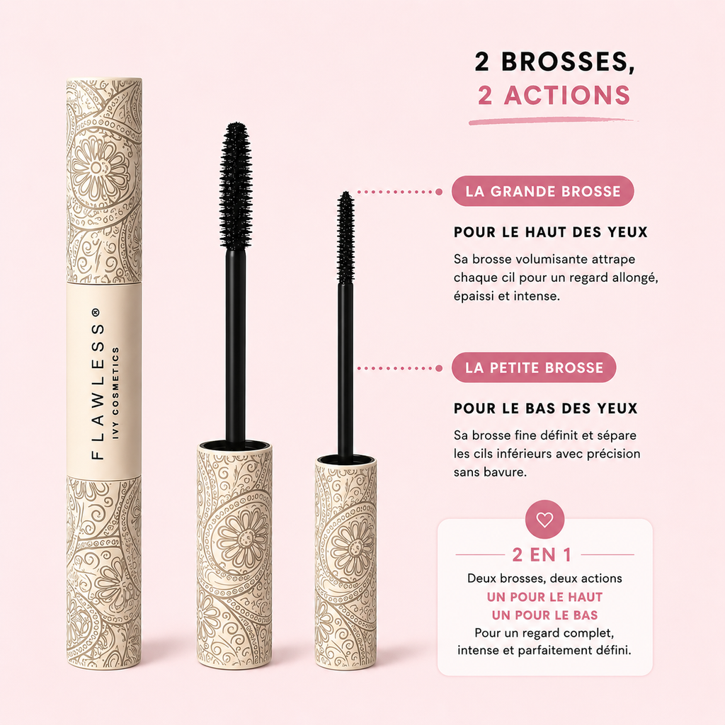 Mascara FLAWLESS 2 en 1￼