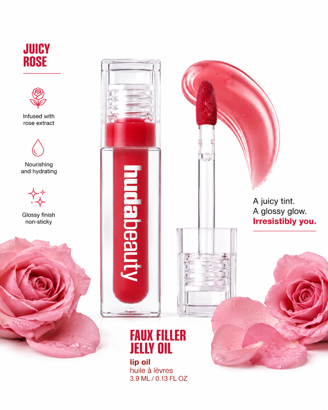 Huda FAUX FILLER JELLY OIL : juicy pink