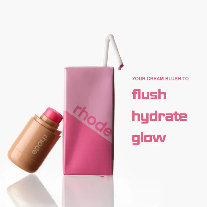 rhode 
Pocket Blush Buildable Hydrating Cream Blush Color: Juice Box - hot pink