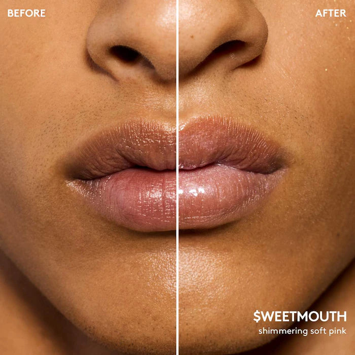 Fenty Beauty by Rihanna 
Gloss Bomb Universal Lip Gloss Luminizer Color: $weetmouth - shimmering soft pink