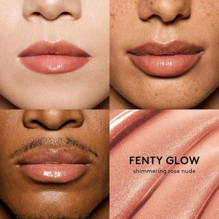 Fenty Beauty by Rihanna 
Gloss Bomb Universal Lip Gloss Luminizer Color: Fenty Glow - shimmering rose nude