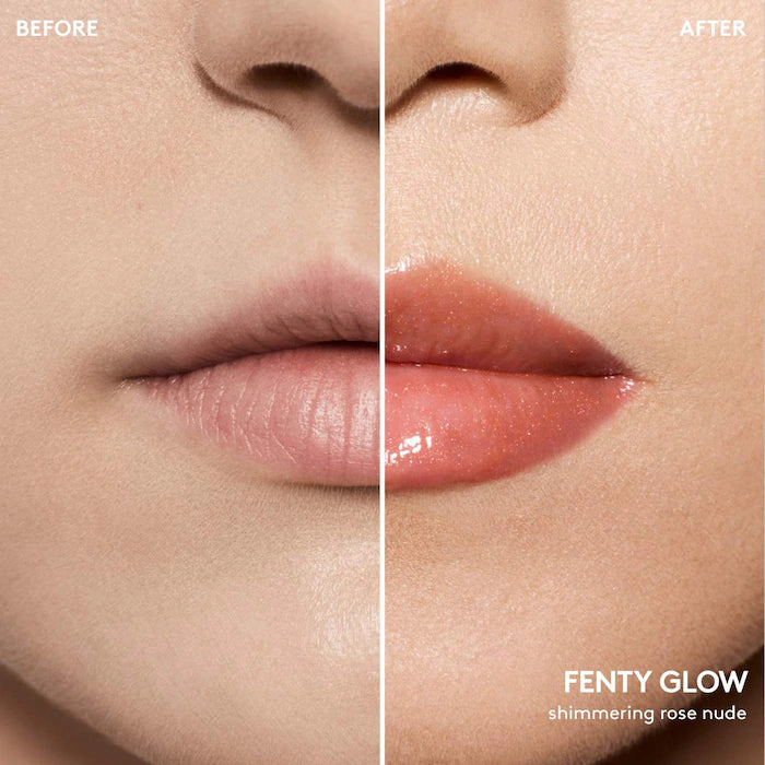 Fenty Beauty by Rihanna 
Gloss Bomb Universal Lip Gloss Luminizer Color: Fenty Glow - shimmering rose nude