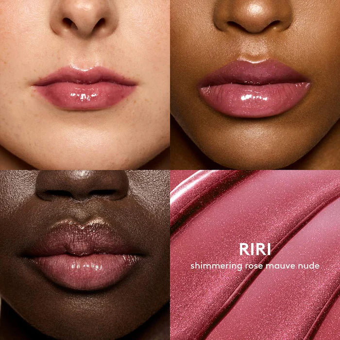 Fenty Beauty by Rihanna 
Gloss Bomb Universal Lip Gloss Luminizer Color: Riri - shimmering rose mauve nude
