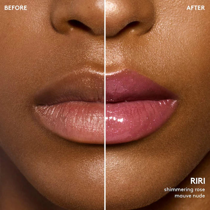 Fenty Beauty by Rihanna 
Gloss Bomb Universal Lip Gloss Luminizer Color: Riri - shimmering rose mauve nude
