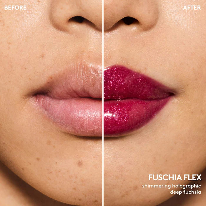 Fenty Beauty by Rihanna 
Gloss Bomb Universal Lip Gloss Luminizer Color: Fuchsia Flex - shimmering holographic deep fuchsia