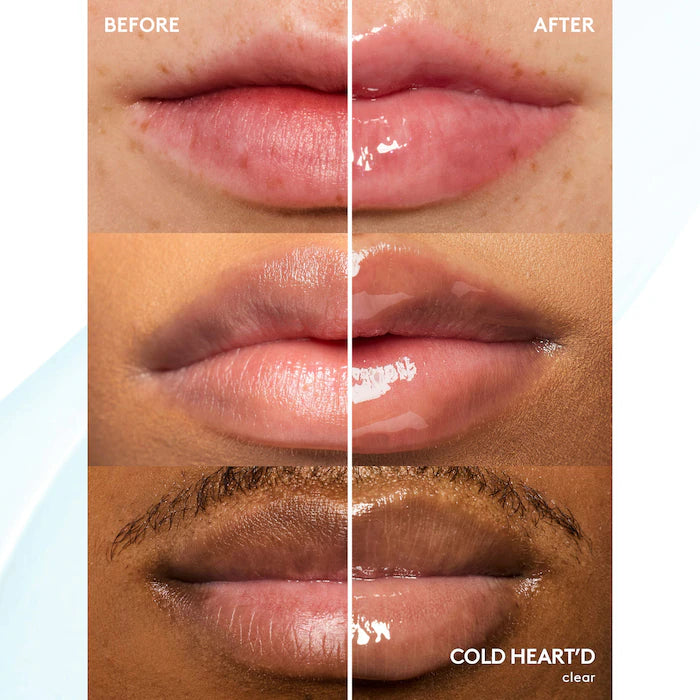 Fenty Beauty by Rihanna 
Gloss Bomb Ice Cooling Lip Gloss Color: Cold Heart'd - clear