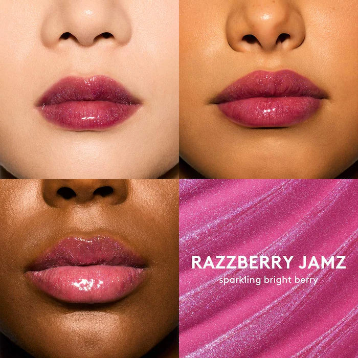 Fenty Beauty by Rihanna 
Gloss Bomb Oil Luminizing Lip Oil 'N Gloss Color: Razzberry Jamz - sparkling bright berry