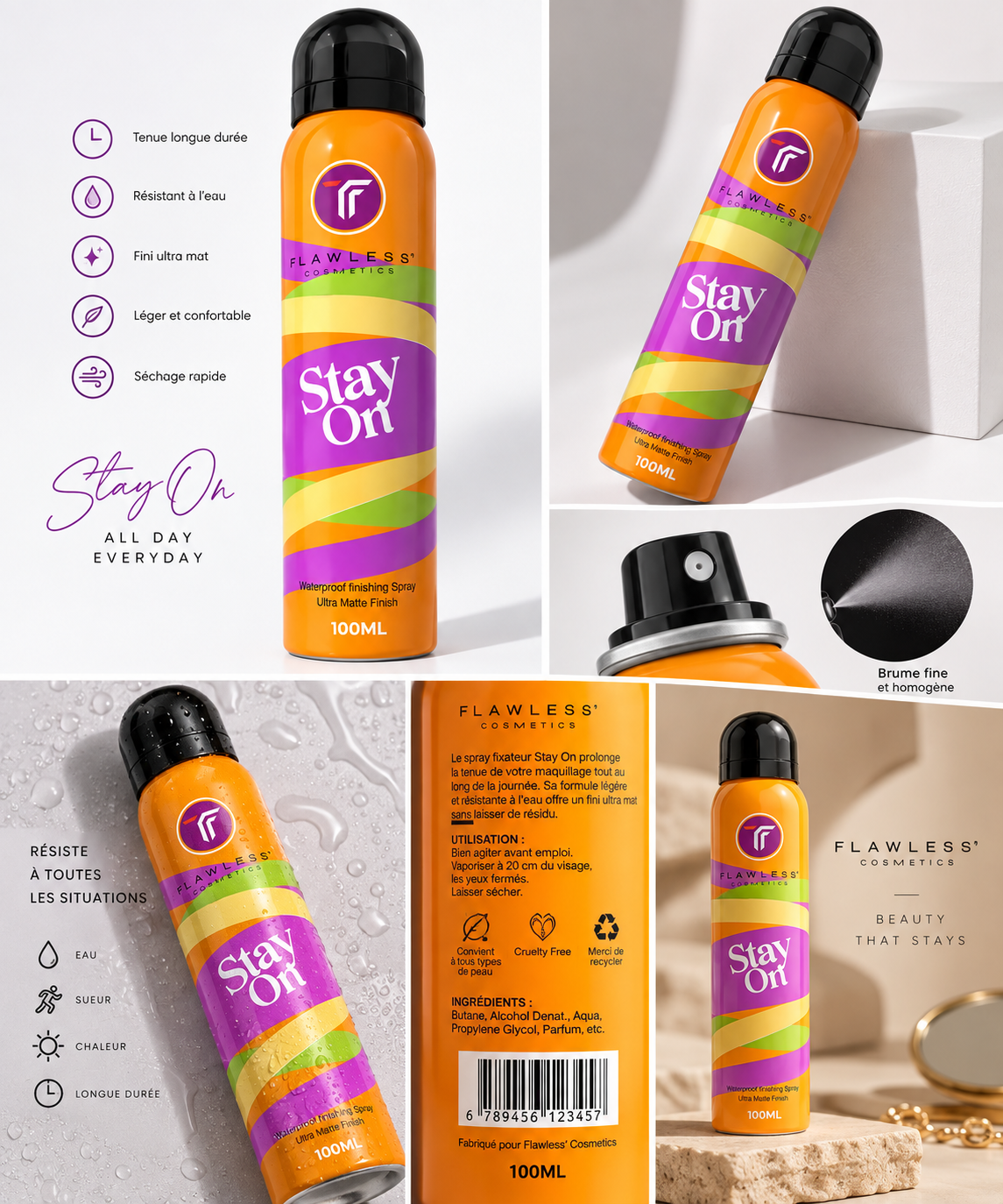 Fixateur flawless- stay on it- waterproof