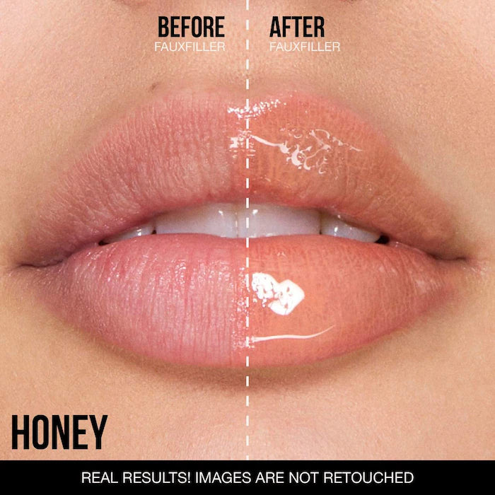 HUDA BEAUTY Faux Filler Shiny Non-Sticky Lip Gloss